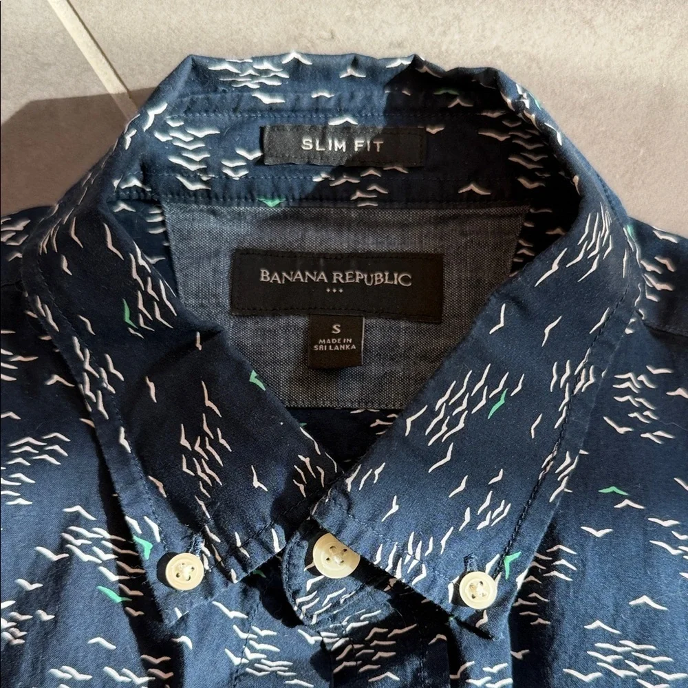 Men's Navy Patterned Shirts Set